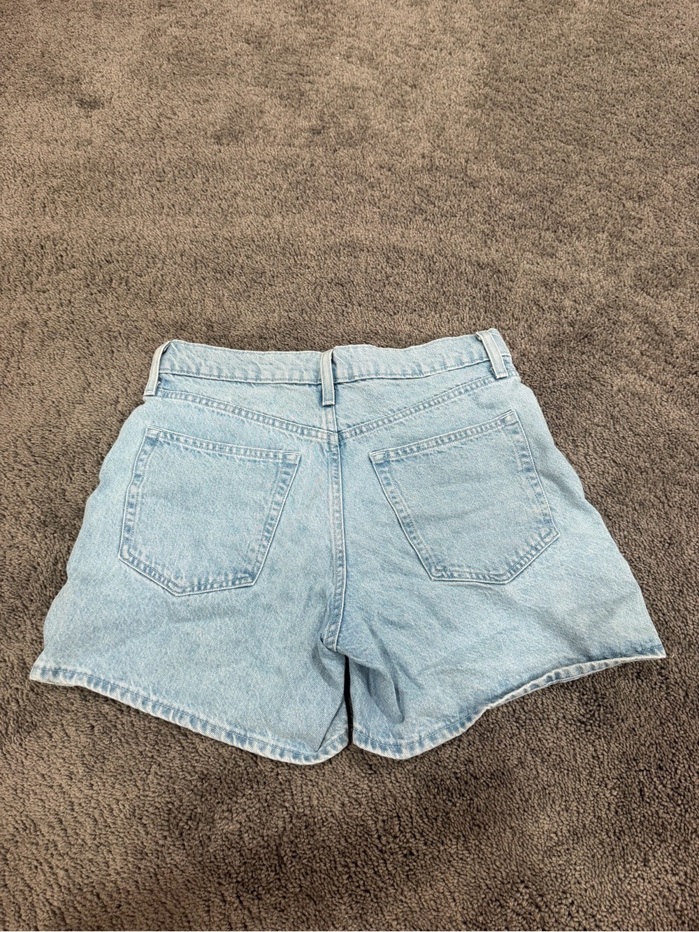 Sun-Deh Light Blue Denim High-Waist Women's Shorts - Picture 2 of 4